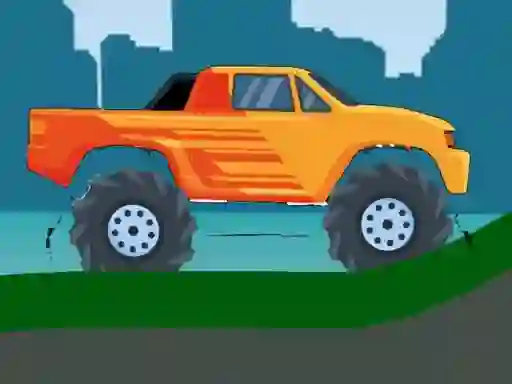 שפּיל Monster Truck Hill Driving 2D אָנליין